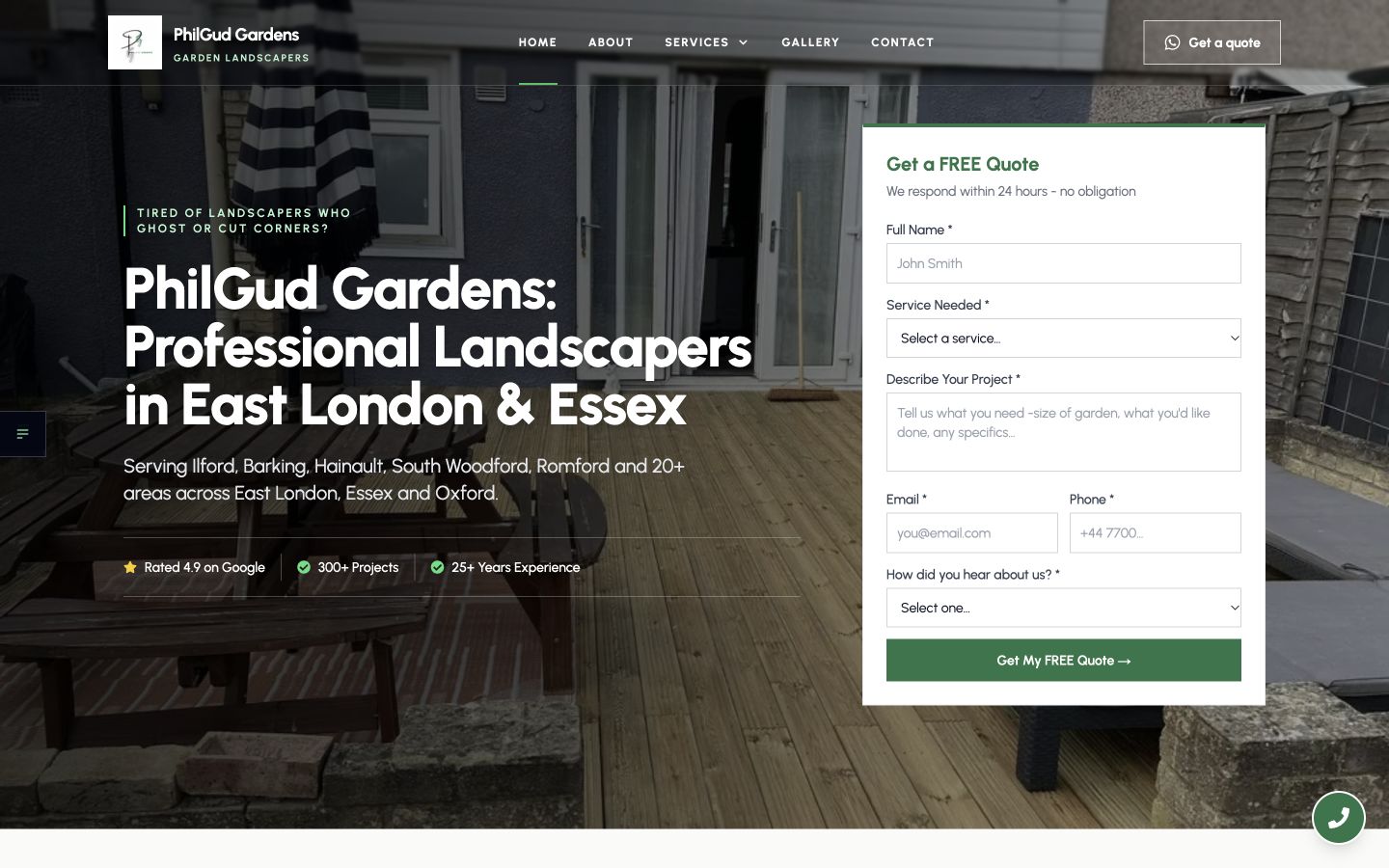 PhilGud Gardens website homepage